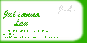 julianna lax business card